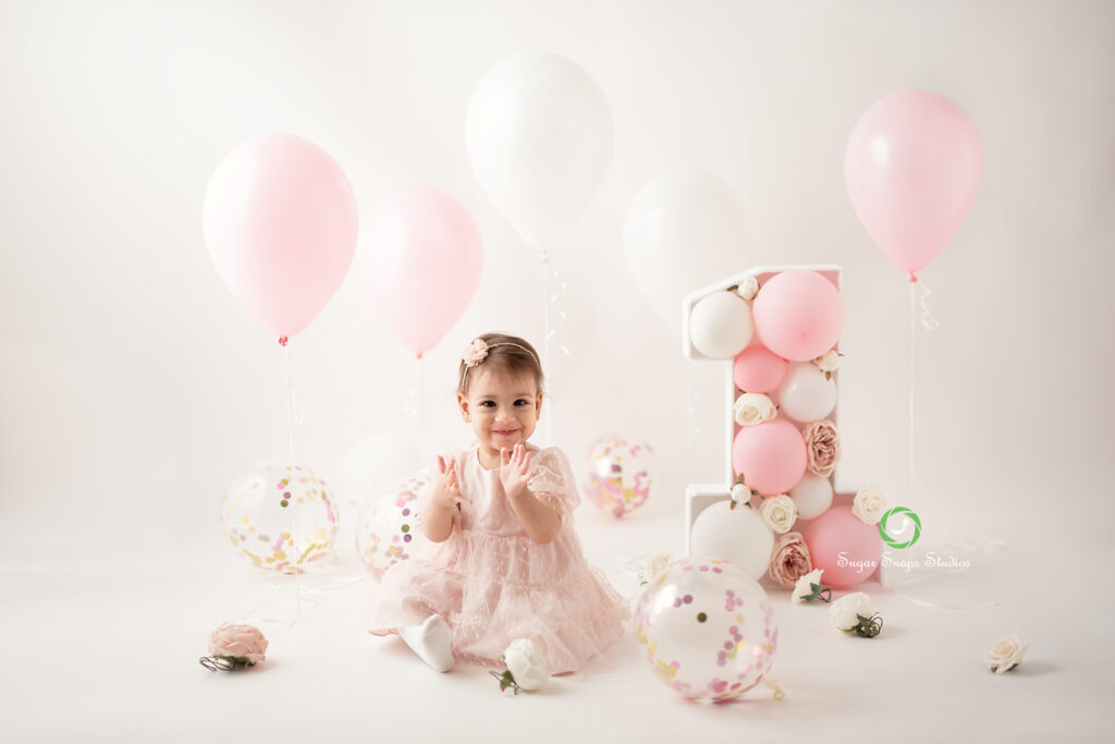 one year birthday cake smash photographer cypress